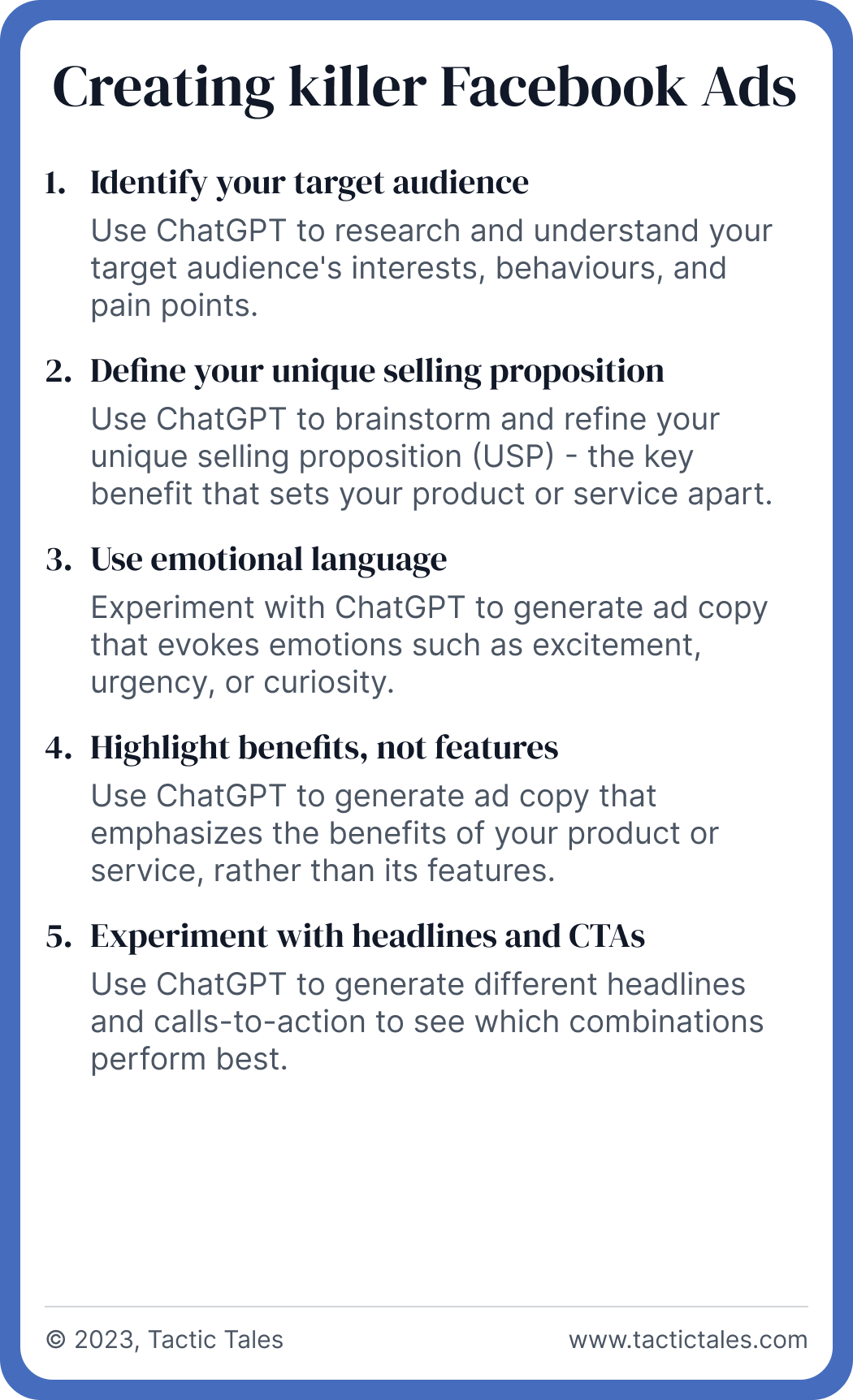 Creating killer Facebook Ads - back